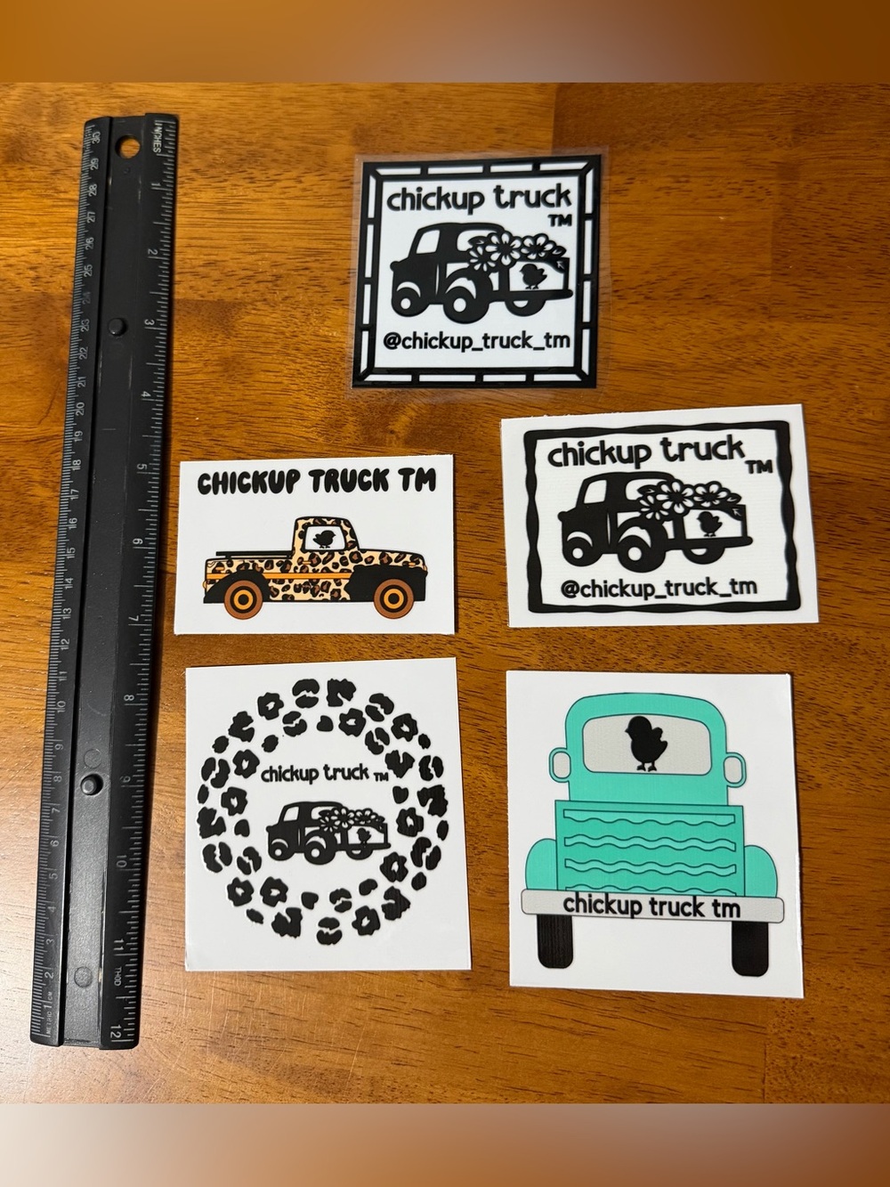 Truck/Tumbler Chickup Truck Permanent Vinyl decals! 🩵🛻🐥🩵